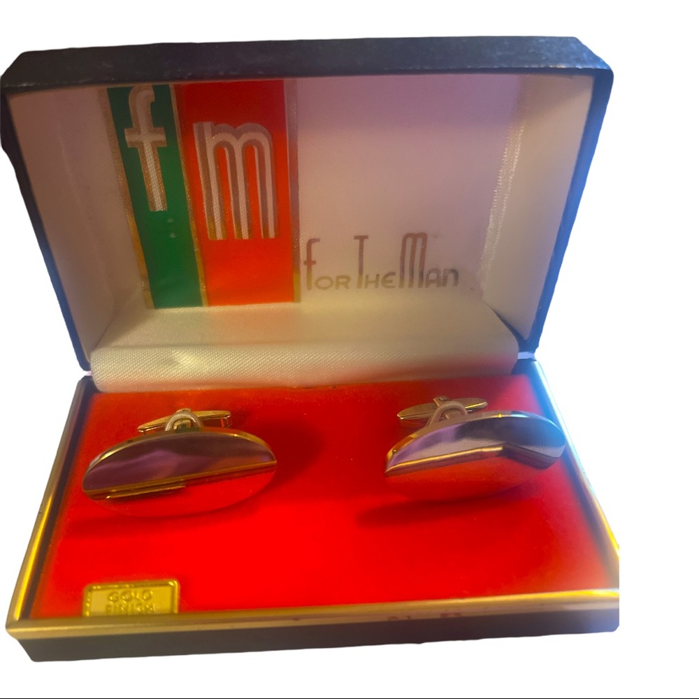 Vintage FM For the Man  Men's Cuff Links-  New Original Box